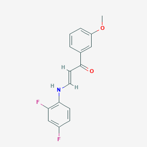 molecular formula C16H13F2NO2 B4695182 3-[(2,4-difluorophenyl)amino]-1-(3-methoxyphenyl)-2-propen-1-one 