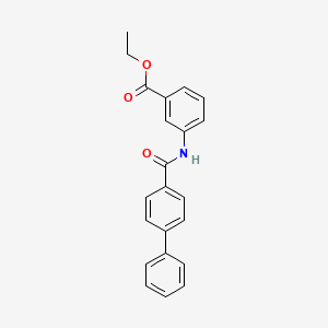molecular formula C22H19NO3 B4695188 ethyl 3-[(4-biphenylylcarbonyl)amino]benzoate 