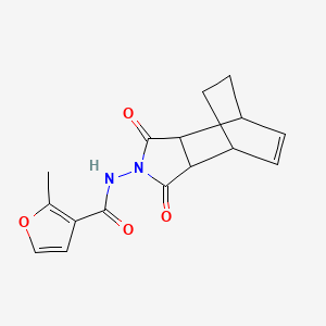 molecular formula C16H16N2O4 B4695220 N-(3,5-dioxo-4-azatricyclo[5.2.2.0~2,6~]undec-8-en-4-yl)-2-methyl-3-furamide 