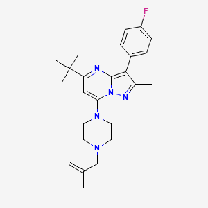 molecular formula C25H32FN5 B4695246 5-tert-butyl-3-(4-fluorophenyl)-2-methyl-7-[4-(2-methyl-2-propen-1-yl)-1-piperazinyl]pyrazolo[1,5-a]pyrimidine 