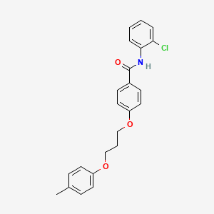 molecular formula C23H22ClNO3 B4695252 N-(2-chlorophenyl)-4-[3-(4-methylphenoxy)propoxy]benzamide 