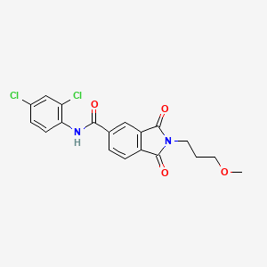 molecular formula C19H16Cl2N2O4 B4695258 N-(2,4-dichlorophenyl)-2-(3-methoxypropyl)-1,3-dioxo-5-isoindolinecarboxamide 