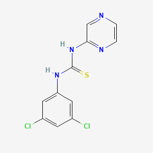 molecular formula C11H8Cl2N4S B4695301 N-(3,5-dichlorophenyl)-N'-2-pyrazinylthiourea 