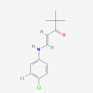 molecular formula C13H15Cl2NO B4695324 1-[(3,4-dichlorophenyl)amino]-4,4-dimethyl-1-penten-3-one 