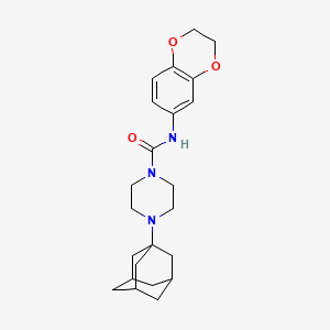 molecular formula C23H31N3O3 B4695326 4-(1-adamantyl)-N-(2,3-dihydro-1,4-benzodioxin-6-yl)-1-piperazinecarboxamide 