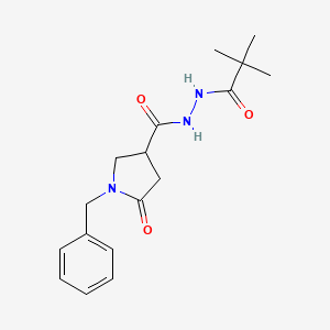 1-benzyl-N'-(2,2-dimethylpropanoyl)-5-oxo-3-pyrrolidinecarbohydrazide