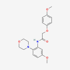 molecular formula C20H24N2O5 B4695346 N-[5-methoxy-2-(4-morpholinyl)phenyl]-2-(4-methoxyphenoxy)acetamide 