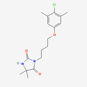 3-[4-(4-chloro-3,5-dimethylphenoxy)butyl]-5,5-dimethyl-2,4-imidazolidinedione