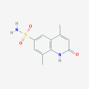 molecular formula C11H12N2O3S B4695362 4,8-dimethyl-2-oxo-1,2-dihydro-6-quinolinesulfonamide 
