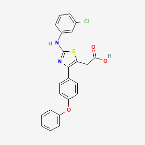 [2-[(3-chlorophenyl)amino]-4-(4-phenoxyphenyl)-1,3-thiazol-5-yl]acetic acid