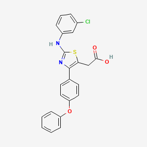 molecular formula C23H17ClN2O3S B4695370 [2-[(3-chlorophenyl)amino]-4-(4-phenoxyphenyl)-1,3-thiazol-5-yl]acetic acid 