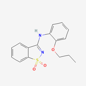 molecular formula C16H16N2O3S B4695373 N-(2-propoxyphenyl)-1,2-benzisothiazol-3-amine 1,1-dioxide 