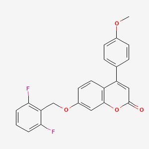molecular formula C23H16F2O4 B4695376 7-[(2,6-difluorobenzyl)oxy]-4-(4-methoxyphenyl)-2H-chromen-2-one 