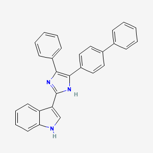 molecular formula C29H21N3 B4695400 3-[5-(4-biphenylyl)-4-phenyl-1H-imidazol-2-yl]-1H-indole 