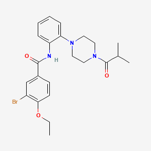 3-bromo-4-ethoxy-N-[2-(4-isobutyryl-1-piperazinyl)phenyl]benzamide