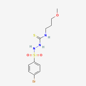 2-[(4-bromophenyl)sulfonyl]-N-(3-methoxypropyl)hydrazinecarbothioamide