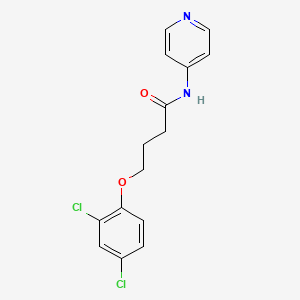 molecular formula C15H14Cl2N2O2 B4695494 4-(2,4-dichlorophenoxy)-N-4-pyridinylbutanamide 