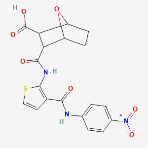 3-{[(3-{[(4-nitrophenyl)amino]carbonyl}-2-thienyl)amino]carbonyl}-7-oxabicyclo[2.2.1]heptane-2-carboxylic acid