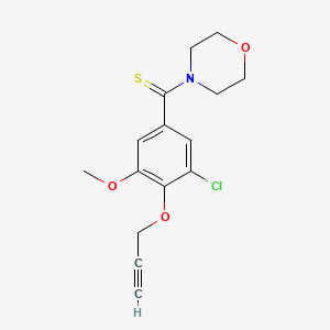 molecular formula C15H16ClNO3S B4695518 4-{[3-chloro-5-methoxy-4-(2-propyn-1-yloxy)phenyl]carbonothioyl}morpholine 