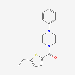 molecular formula C17H20N2OS B4695524 1-[(5-ethyl-2-thienyl)carbonyl]-4-phenylpiperazine 