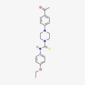 molecular formula C21H25N3O2S B4695554 4-(4-acetylphenyl)-N-(4-ethoxyphenyl)-1-piperazinecarbothioamide 