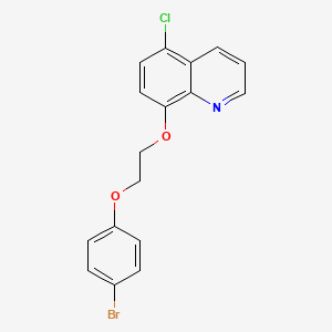 molecular formula C17H13BrClNO2 B4695567 8-[2-(4-bromophenoxy)ethoxy]-5-chloroquinoline 