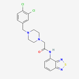 molecular formula C19H19Cl2N5OS B4695595 N-2,1,3-benzothiadiazol-4-yl-2-[4-(3,4-dichlorobenzyl)-1-piperazinyl]acetamide 