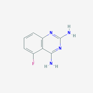 molecular formula C8H7FN4 B046956 2,4-二氨基-5-氟喹唑啉 CAS No. 119584-70-2