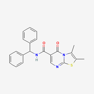 N-(diphenylmethyl)-2,3-dimethyl-5-oxo-5H-[1,3]thiazolo[3,2-a]pyrimidine-6-carboxamide