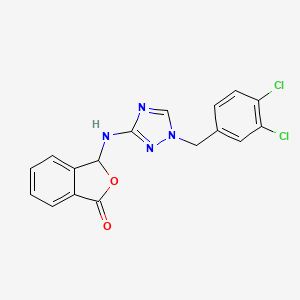 molecular formula C17H12Cl2N4O2 B4695625 3-{[1-(3,4-dichlorobenzyl)-1H-1,2,4-triazol-3-yl]amino}-2-benzofuran-1(3H)-one 