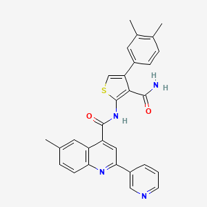 molecular formula C29H24N4O2S B4695665 N-[3-(aminocarbonyl)-4-(3,4-dimethylphenyl)-2-thienyl]-6-methyl-2-(3-pyridinyl)-4-quinolinecarboxamide 