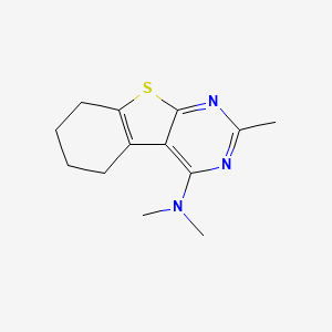 molecular formula C13H17N3S B4695683 N,N,2-trimethyl-5,6,7,8-tetrahydro[1]benzothieno[2,3-d]pyrimidin-4-amine 