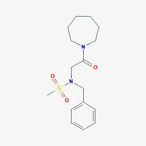 molecular formula C16H24N2O3S B4695698 N-(2-Azepan-1-yl-2-oxo-ethyl)-N-benzyl-methanesulfonamide 