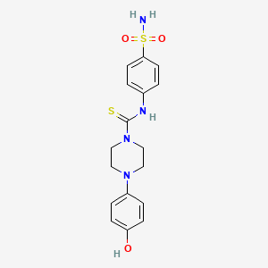 N-[4-(aminosulfonyl)phenyl]-4-(4-hydroxyphenyl)-1-piperazinecarbothioamide