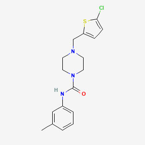molecular formula C17H20ClN3OS B4695720 4-[(5-chloro-2-thienyl)methyl]-N-(3-methylphenyl)-1-piperazinecarboxamide 
