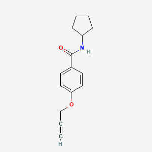 molecular formula C15H17NO2 B4695721 N-cyclopentyl-4-(2-propyn-1-yloxy)benzamide 