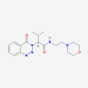 3-methyl-N-[2-(4-morpholinyl)ethyl]-2-(4-oxo-1,2,3-benzotriazin-3(4H)-yl)butanamide