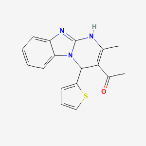 molecular formula C17H15N3OS B4695747 1-[2-methyl-4-(2-thienyl)-1,4-dihydropyrimido[1,2-a]benzimidazol-3-yl]ethanone 
