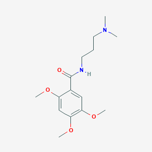 molecular formula C15H24N2O4 B4695749 N-[3-(dimethylamino)propyl]-2,4,5-trimethoxybenzamide 