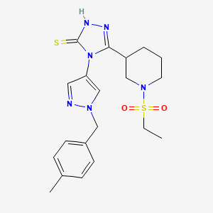 5-[1-(ethylsulfonyl)-3-piperidinyl]-4-[1-(4-methylbenzyl)-1H-pyrazol-4-yl]-4H-1,2,4-triazole-3-thiol