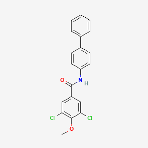 molecular formula C20H15Cl2NO2 B4695766 N-4-biphenylyl-3,5-dichloro-4-methoxybenzamide 