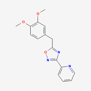 molecular formula C16H15N3O3 B4695780 2-[5-(3,4-dimethoxybenzyl)-1,2,4-oxadiazol-3-yl]pyridine 