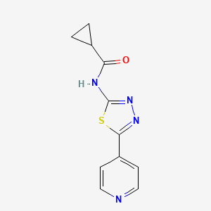 molecular formula C11H10N4OS B4695798 N-[5-(4-pyridinyl)-1,3,4-thiadiazol-2-yl]cyclopropanecarboxamide 