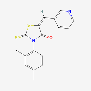 molecular formula C17H14N2OS2 B4695835 3-(2,4-dimethylphenyl)-5-(3-pyridinylmethylene)-2-thioxo-1,3-thiazolidin-4-one 