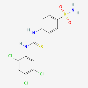 molecular formula C13H10Cl3N3O2S2 B4695846 4-({[(2,4,5-trichlorophenyl)amino]carbonothioyl}amino)benzenesulfonamide 