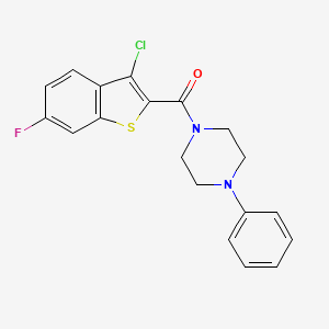 molecular formula C19H16ClFN2OS B4695854 1-[(3-chloro-6-fluoro-1-benzothien-2-yl)carbonyl]-4-phenylpiperazine 