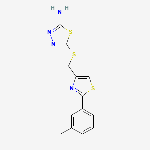 5-({[2-(3-methylphenyl)-1,3-thiazol-4-yl]methyl}thio)-1,3,4-thiadiazol-2-amine