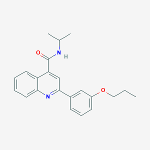 molecular formula C22H24N2O2 B4695894 N-isopropyl-2-(3-propoxyphenyl)-4-quinolinecarboxamide 