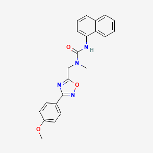 molecular formula C22H20N4O3 B4695896 N-{[3-(4-methoxyphenyl)-1,2,4-oxadiazol-5-yl]methyl}-N-methyl-N'-1-naphthylurea 