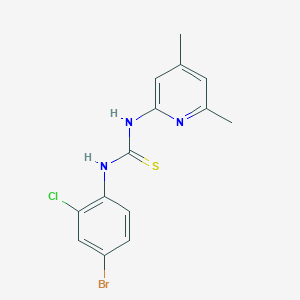 N-(4-bromo-2-chlorophenyl)-N'-(4,6-dimethyl-2-pyridinyl)thiourea